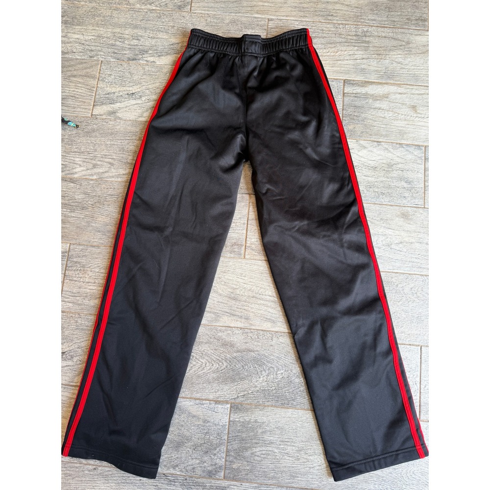 Adidas Track Pants Boys‎ Large 14 16 Black Red Three Stripe Athletic Pants Youth